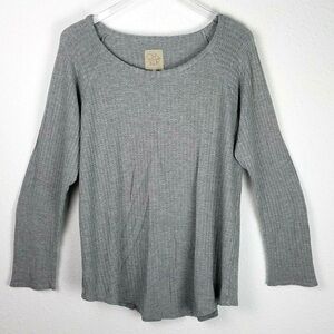 Chaser Crewneck Waffle Knit Long Sleeve Thermal Top Size XXL